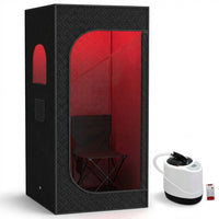 Infrared Red Light Sauna with Foldable Chair - 9-Level Heating & Remote for Indoor/Outdoor Spa Use — Studio Shot