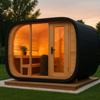 Outdoor Sauna Pod Built for Year-Round Wellness, Infrared Heating, Weather Resistant Design, Compact Installation