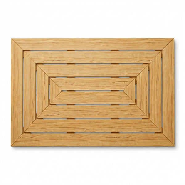 Scandinavian Design 36X20 Large Bamboo Bath Mat | Bamboo Shower Mat | Bamboo Wood Bath Mat by — Studio Shot