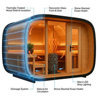 VelaTherm Orbit Pod Outdoor Sauna — How It Works
